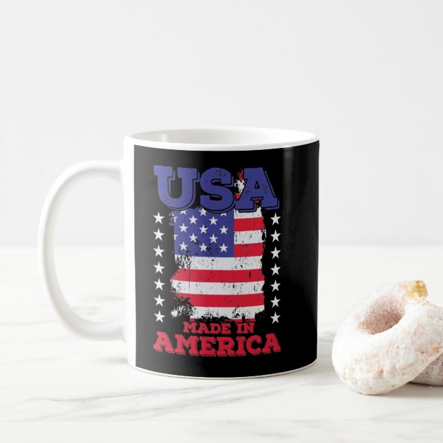 US Made in America Coffee Mug (With Donut)