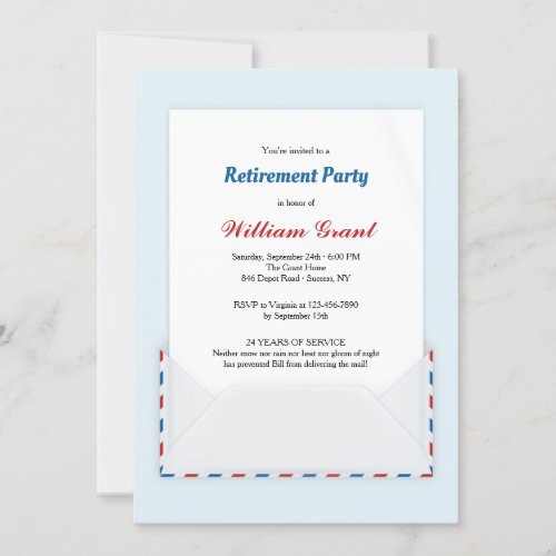 US Mail Retirement Party Invitation