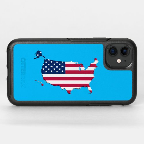 US Map American Flag OtterBox Symmetry iPhone 11 Case