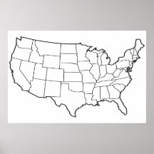 US Map Blank Outline United States
