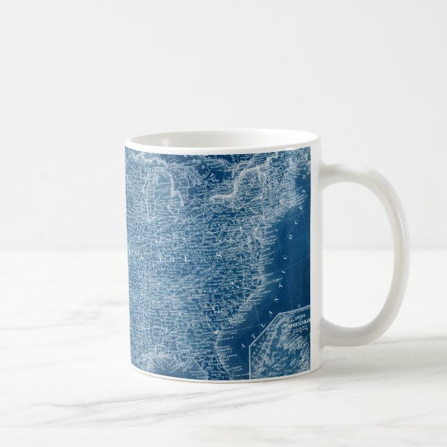 US Map Blueprint Coffee Mug (Right)