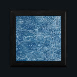 US Map Blueprint Jewelry Box<br><div class="desc">US Map Blueprint. Artist: Vision Studio. Image ID: 92329Z.</div>