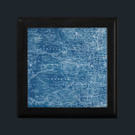 US Map Blueprint Jewelry Box<br><div class="desc">US Map Blueprint. Artist: Vision Studio. Image ID: 92329Z.</div>