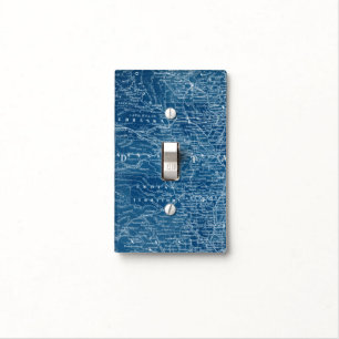 US Map Blueprint Light Switch Cover