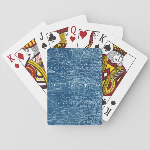 US Map Blueprint Poker Cards
