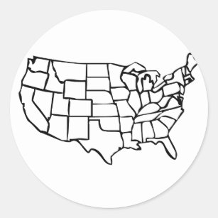 United States Map Stickers | Zazzle