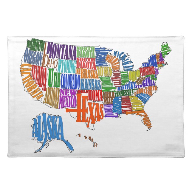 US MAP CLOTH PLACEMAT (Front)
