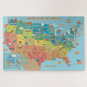 US Map for Kids Jigsaw Puzzle