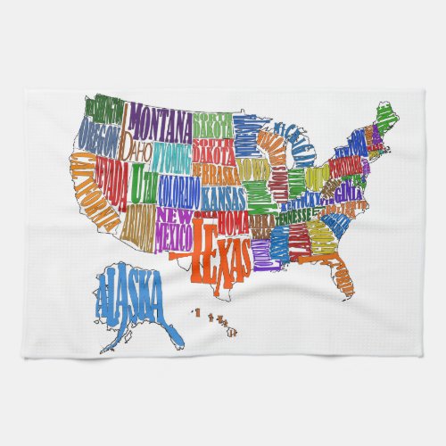 US MAP TOWEL