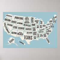 US Map With State Names United States