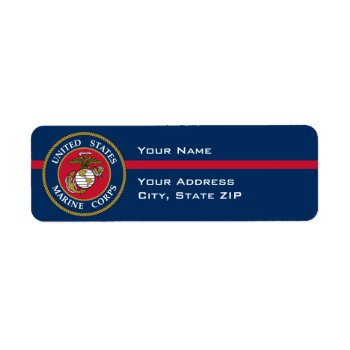 Us Marine Corps - Blue Label by usmarines at Zazzle
