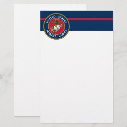 US Marine Corps - Blue Stationery | Zazzle
