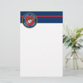 US Marine Corps - Blue Stationery | Zazzle