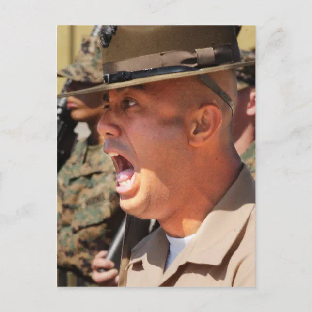 US Marine Corps Drill Instructor Postcard (Front)