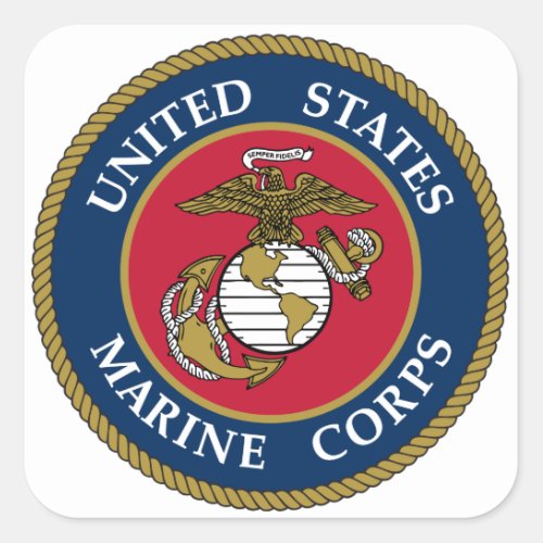 US Marine Corps Sticker Blue