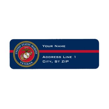 Us Marine Corps - Veteran Blue Label by usmarines at Zazzle