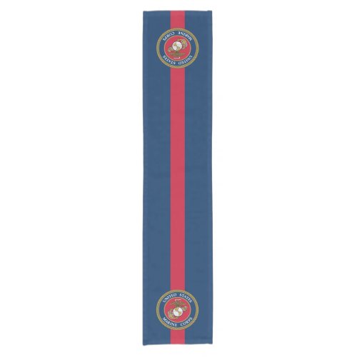 US Marine Corps _ Veteran Blue Red Stripe Short Table Runner