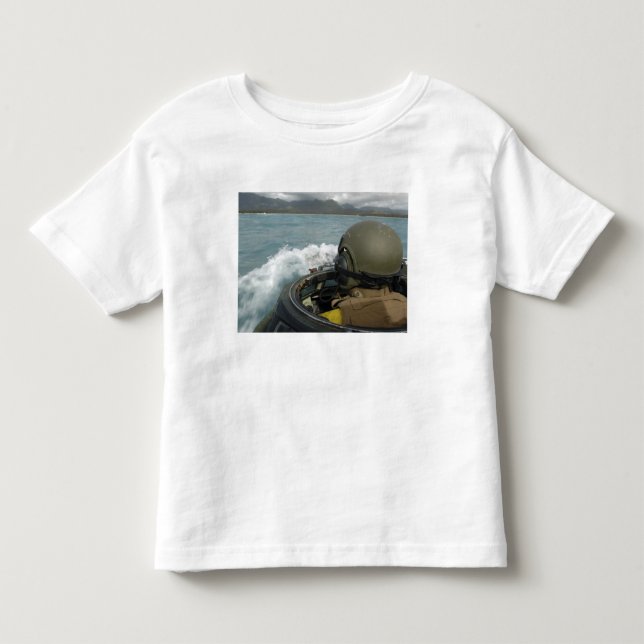 US Marine driving an amphibious assault vehicle Toddler T-shirt (Front)