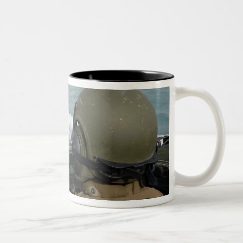 US Marine driving an amphibious assault vehicle Two_Tone Coffee Mug