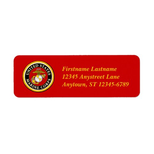 US Marine Official Seal Label