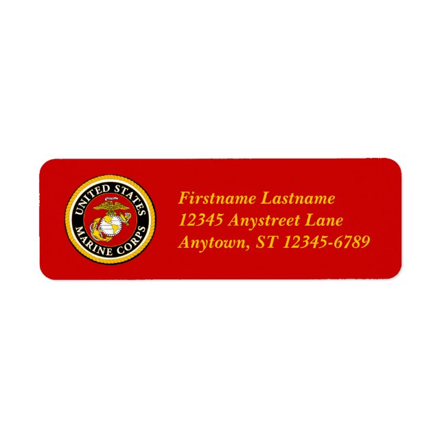 US Marine Official Seal Label (Front)