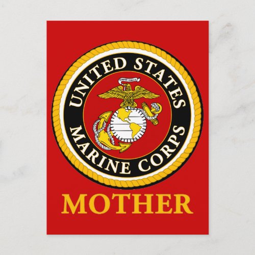 US Marine Official Seal _ Mother Postcard