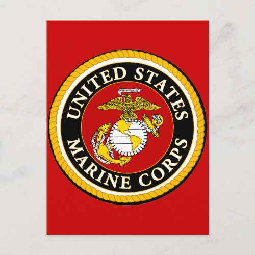 US Marine Official Seal Postcard