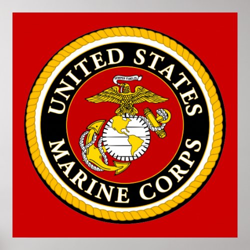US Marine Official Seal Poster