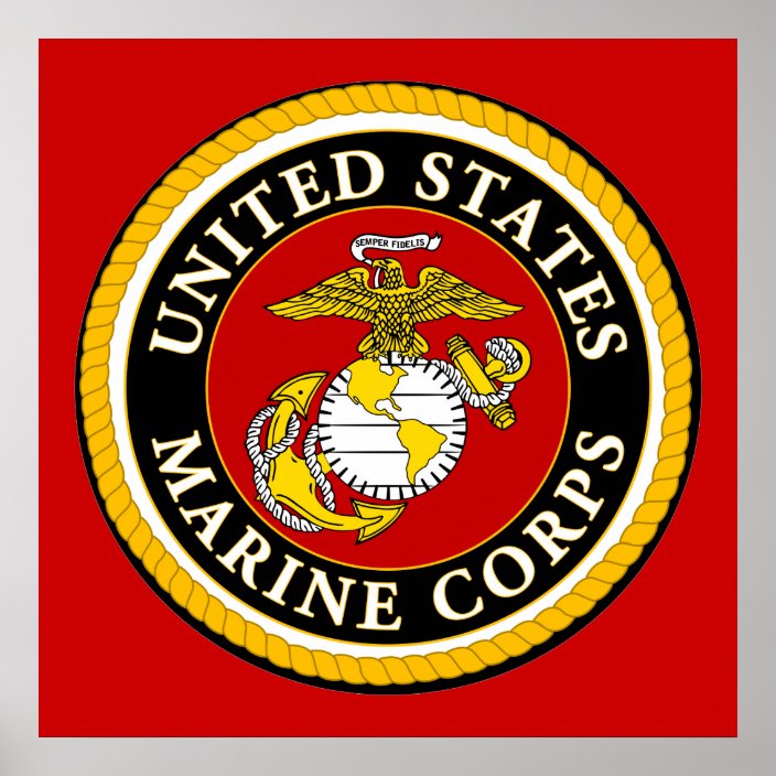 US Marine Official Seal Poster | Zazzle.com