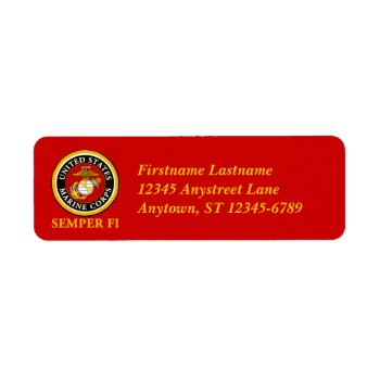Us Marine Official Seal - Semper Fi Label by usmarines at Zazzle