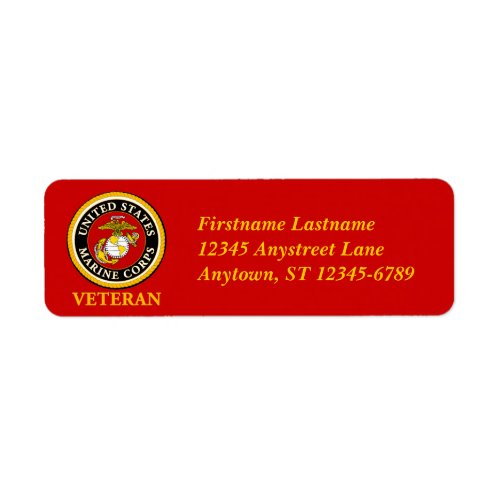 US Marine Official Seal _ Veteran Label