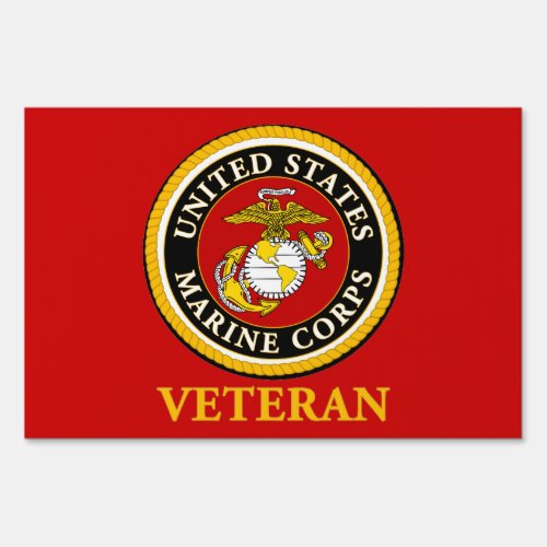 US Marine Official Seal _ Veteran Yard Sign