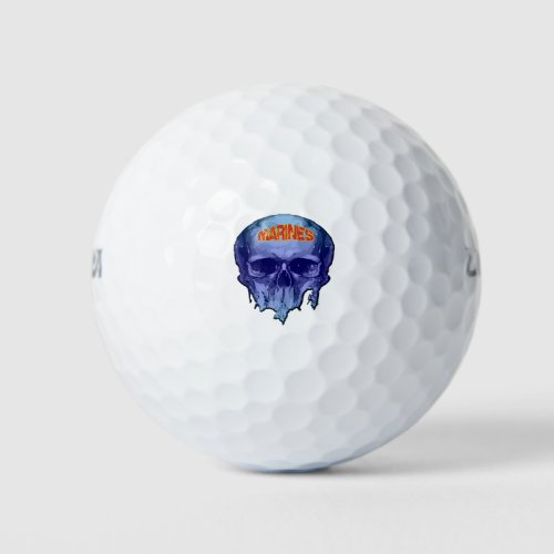 US Marine Patriotic Skull Golf Balls