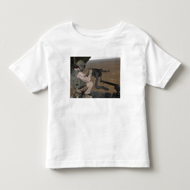 US Marine test firing an M240 heavy machine gun Toddler T-shirt (Front)