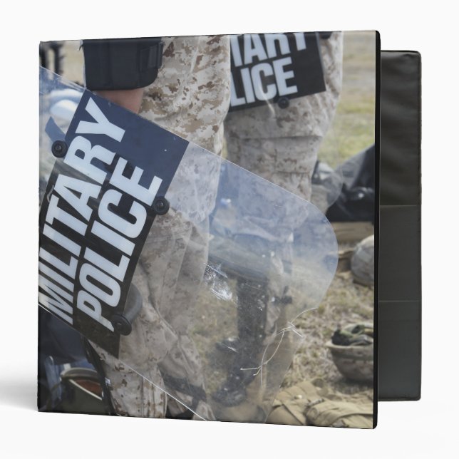 US Marines and Sailors don riot gear Binder (Front/Inside)