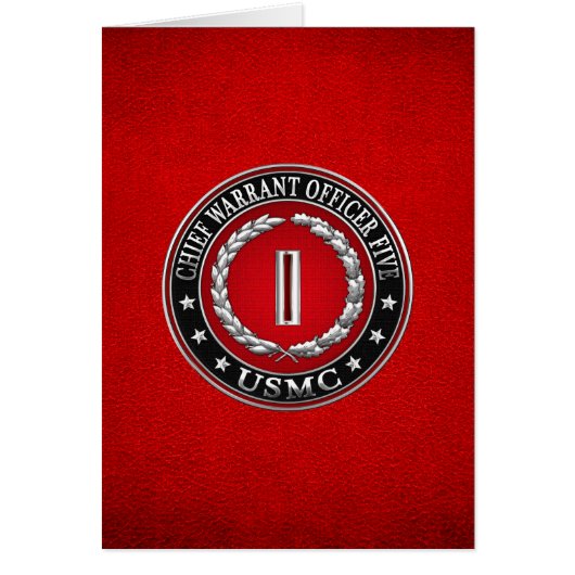 US Marines: Chief Warrant Five (USMC CWO-5) [3D] Cards (Front)