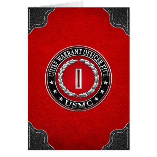 US Marines: Chief Warrant Five (USMC CWO-5) [3D] Cards (Front)