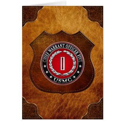 US Marines: Chief Warrant Five (USMC CWO-5) [3D] Cards (Front)