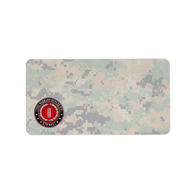 US Marines: Chief Warrant Five (USMC CWO-5) [3D] Label (Front)