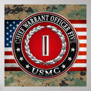 US Marines: Chief Warrant Five (USMC CWO-5) [3D] Poster