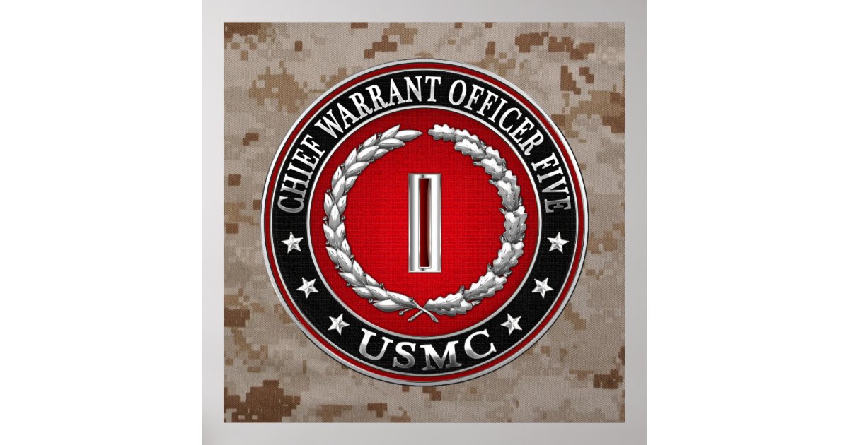 US Marines: Chief Warrant Five (USMC CWO-5) [3D] Poster | Zazzle