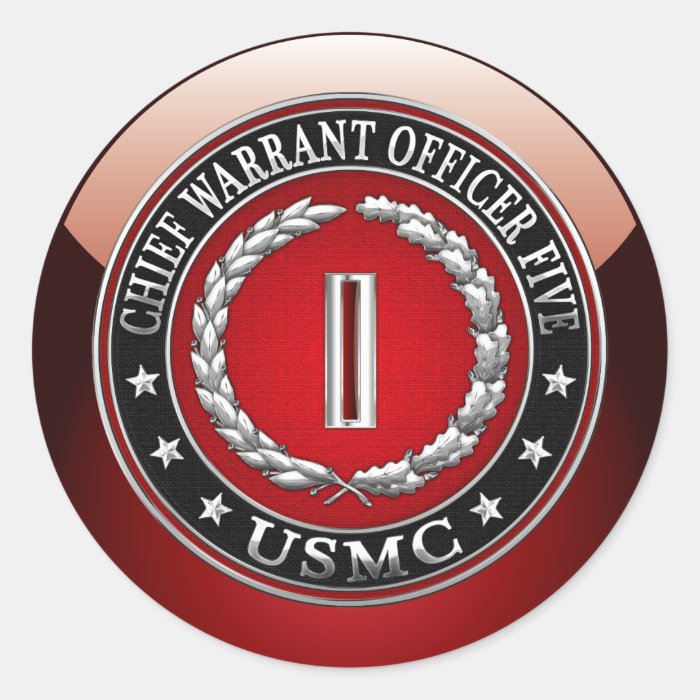 US Marines Chief Warrant Five (USMC CWO 5) [3D] Sticker