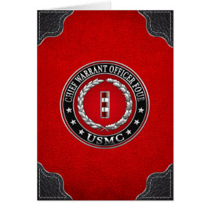 US Marines: Chief Warrant Four (USMC CWO-4) [3D] Cards