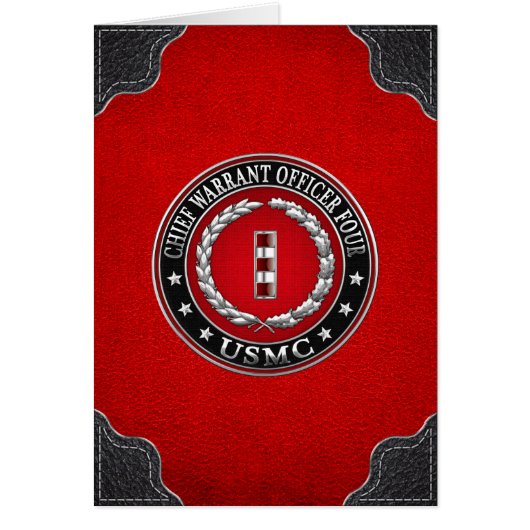 US Marines: Chief Warrant Four (USMC CWO-4) [3D] Cards (Front)
