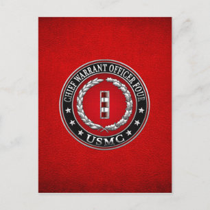 US Marines: Chief Warrant Four (USMC CWO-4) [3D] Postcard