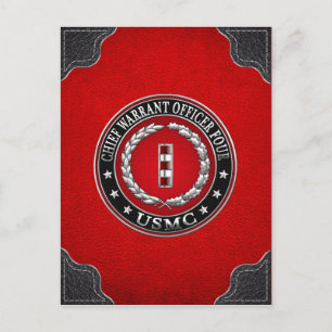 US Marines: Chief Warrant Four (USMC CWO-4) [3D] Postcard