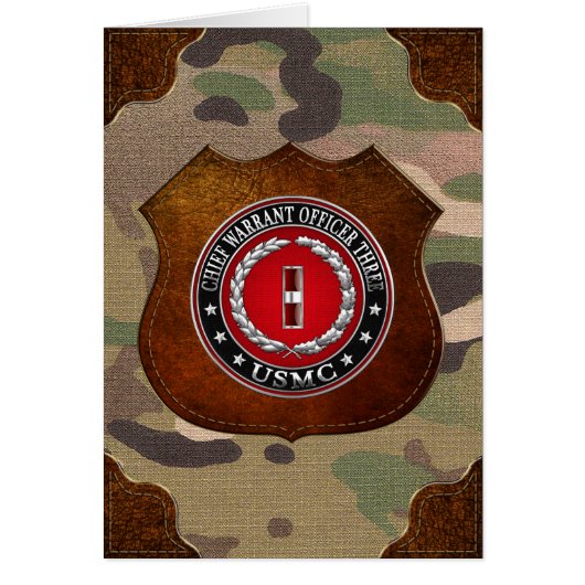 US Marines: Chief Warrant Three (USMC CWO-3) [3D] Cards (Front)