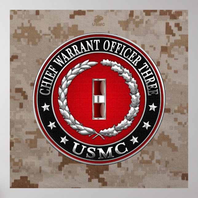 US Marines: Chief Warrant Three (USMC CWO-3) [3D] Poster (Front)