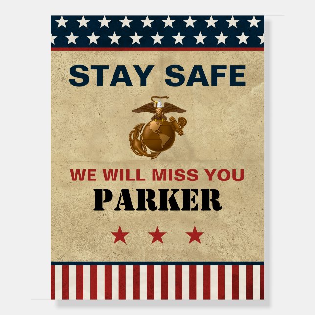 US Marines Corps Farewell Party - Recruit Training Foam Board (Front)