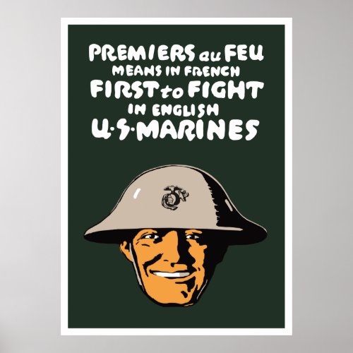 US Marines __ First To Fight Poster